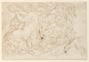 Progetto per un dettaglio di un fregio arabesco da Unknown artist