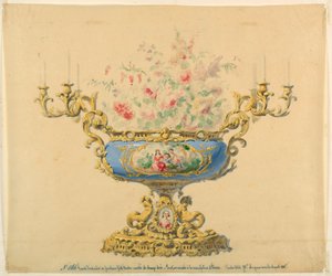 Progetto per un giardiniere e candelabro