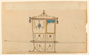 Progetto per una sedia a portantina da Unknown artist