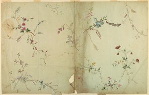 Disegno per un broccato di seta da Unknown artist
