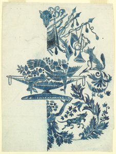 Disegno per un damasco di seta da Unknown artist