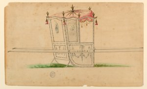 Progetto per una sedia a portantina da Unknown artist