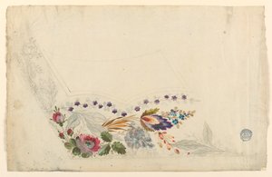 Disegno per il ricamo di un panciotto da uomo da Unknown artist