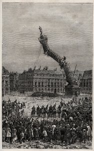 Distruzione della Colonna Vendôme durante la Comune da Unknown artist