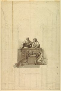Vista dettagliata delle tre figure da Unknown artist