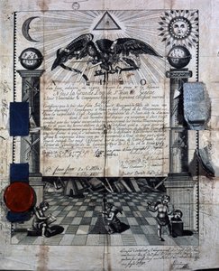 Diploma di Isaac Huit come Compagno e Maestro nell