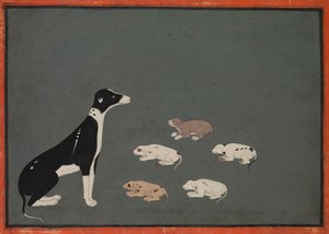 Cane con cuccioli da Unknown artist