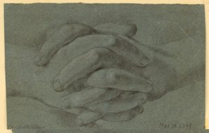 Studio di mani piegate da Unknown artist