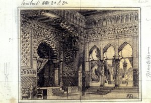 Disegno per il decoro della scena 3 dell