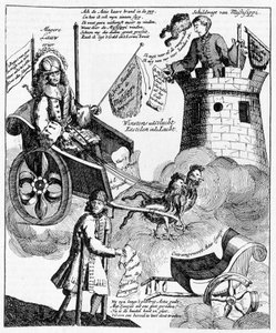 Stampa satirica olandese contro John Law (1671-1729), sul caso Mississippi
