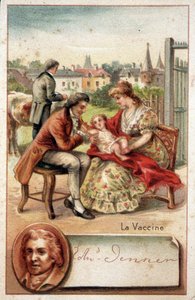Edward Jenner (1749-1823), medico inglese, inocula a un bambino il virus del vaiolo nel 1796.