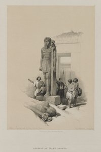 Egitto e Nubia, Volume II: Colosso davanti al Tempio di Wady Saboua, Nubia da Unknown artist