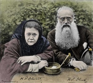 Elena Petrovna Blavatsky (1831-1891), teosofa russa, co-fondatrice della Società Teosofica nel 1875 con Henry Steel Olcott da Unknown artist