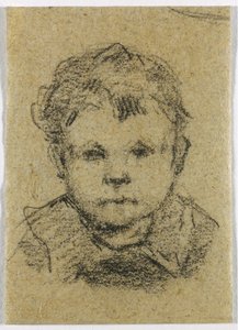 Emil Gauguin da bambino, con una camicia con colletto da Unknown artist