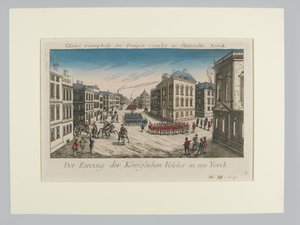 Ingresso delle truppe reali a New York da Unknown artist