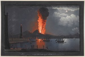 Eruzione del Vesuvio da Unknown artist
