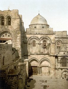 Facciata del Santo Sepolcro. Gerusalemme. Fotochrome sd. 1890-1900. da Unknown artist