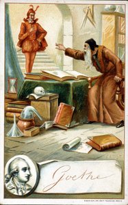 Faust di Goethe - Cromolitografia XIX secolo