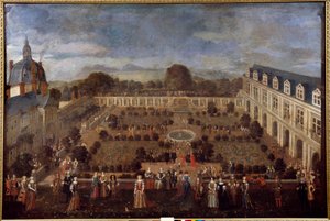 Festa al Palazzo Ducale nel 1673 per il soggiorno di Luigi XIV e la sua corte. Dipinto anonimo