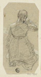 Figura femminile inginocchiata, vista da dietro da Unknown artist