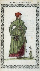 Donna fiamminga - in "Habits et effigies" di Jean Sulperius da Unknown artist