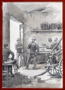 Vigili del fuoco in una caserma: postazione cittadina da Unknown artist