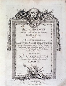 Prima pagina dello spartito della sinfonia n. 3 di Christian Cannabich da Unknown artist