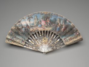 Ventaglio pieghevole con scena pastorale da Unknown artist