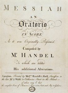 Frontespizio della partitura 
