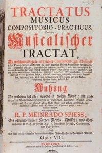 Frontespizio di Tractatus musicus di Meinrad Spiess da Unknown artist
