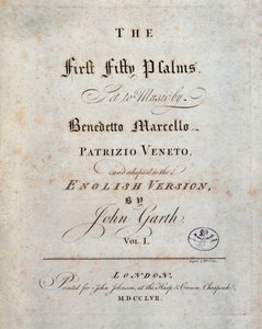 Frontespizio dei Cinquantuno Salmi, di Benedetto Marcello da Unknown artist
