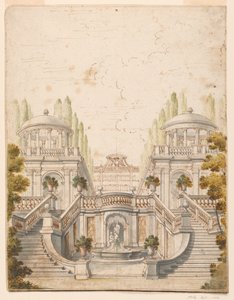 Giardino e villa da Unknown artist