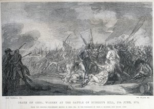 Il generale Warren morì durante la battaglia di Bunker Hill il 17 giugno da Unknown artist