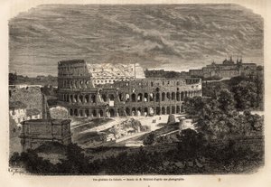 Vista generale del Colosseo, a Roma, anfiteatro Flavio completato nell