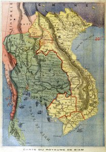 Carta geografica del regno del Siam - in "Le petit journal"