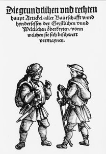 Armi dei contadini tedeschi durante la rivolta del XVI secolo da Unknown artist