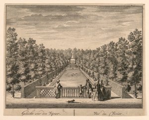 Gezicht Over Den Vijver; Vue du Vivier da Unknown artist