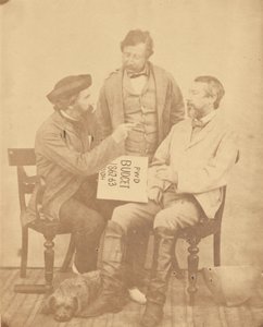 [Ritratto di gruppo di tre uomini, India] da Unknown artist