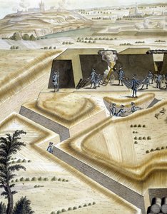 Artiglieri al lavoro - in "Trattato di artiglieria" di François Lingier, Strasburgo