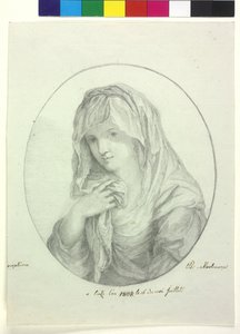 Mezza lunghezza di una giovane donna con velo da Unknown artist