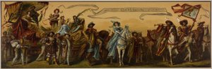 Processione di Hans Makart della città di Vienna da Unknown artist