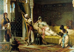 Harem. Cromolitografia del XIX secolo da Unknown artist
