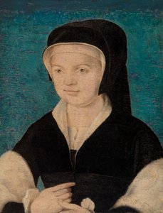 Testa di Donna su Sfondo Blu da Unknown artist