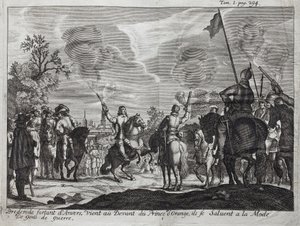 Henri, Conte di Brederode (Hendrik Graaf van Brederode) (1531-1568), lascia Anversa (Paesi Bassi), si presenta davanti a Guglielmo I d