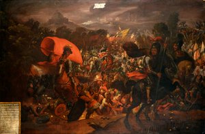 Fuga di Hernan Cortes dalla capitale azteca da Unknown artist