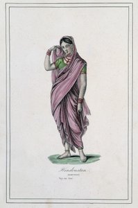 Hindustan: damigella - in “Album des voyages” da Unknown artist
