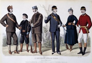 Abiti da caccia, "Le Journal des tailors" da Unknown artist