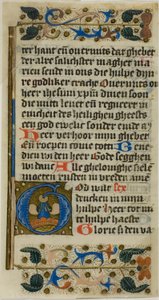 Iniziale "G" miniata da una Bibbia Historiale da Unknown artist