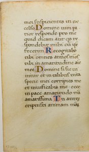 Foglio di manoscritto miniato da Unknown artist