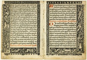 Illustrazione da Hortulus animae, tavola 31 da Xilografie da libri del XVI secolo da Unknown artist